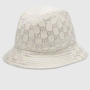 Gucci Beige Monogram Bucket Hat